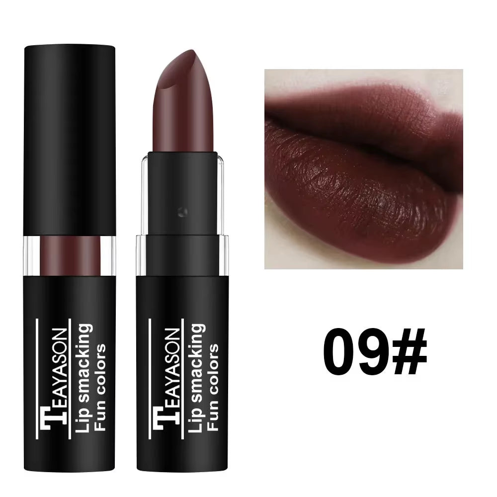 Matte Lipstick Long Lasting Waterproof Black White Lip Gloss Velvet Lip Tint Christmas Halloween Make up Wholesale