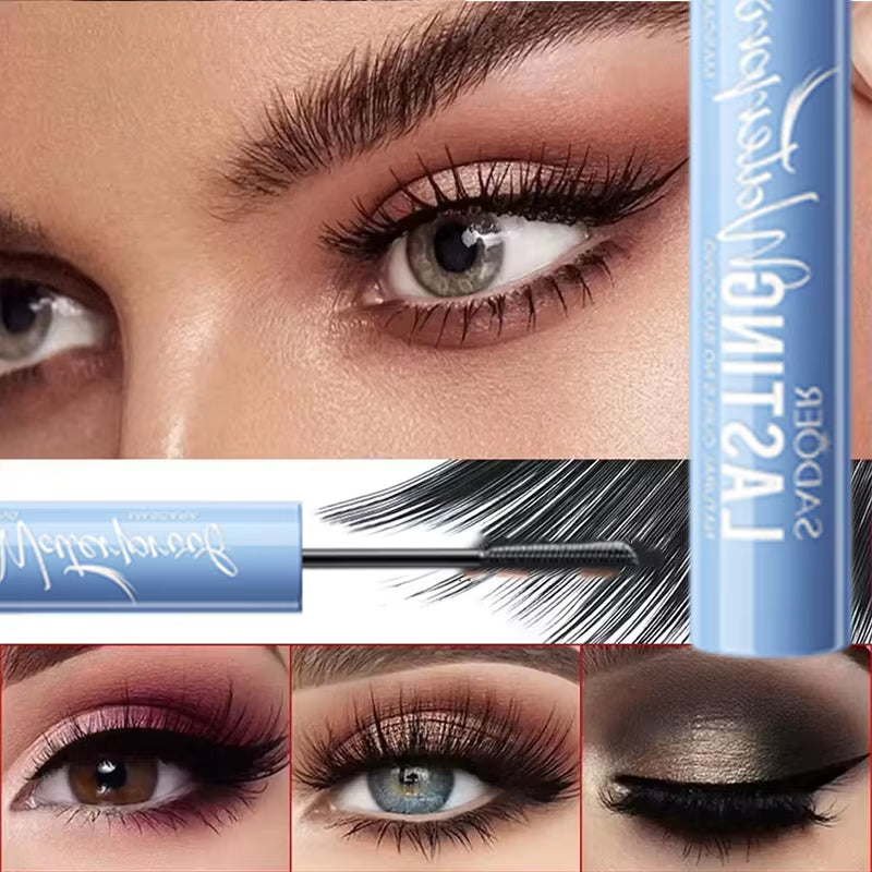 5D Waterproof Mascara Lengthening Eyelashes Women'S Make-Up Waterproof Mascara Black Silk Fibre Mascara Korean Cosmetics New