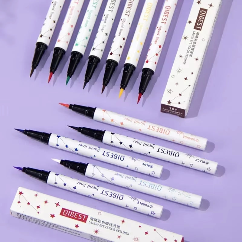 1Pc Quickily Drying Colorful Eyeliners Pencil Eyes Cosmetics Matte Liquid Eyeliners Waterproof Lasting White Sweatproof Make Up