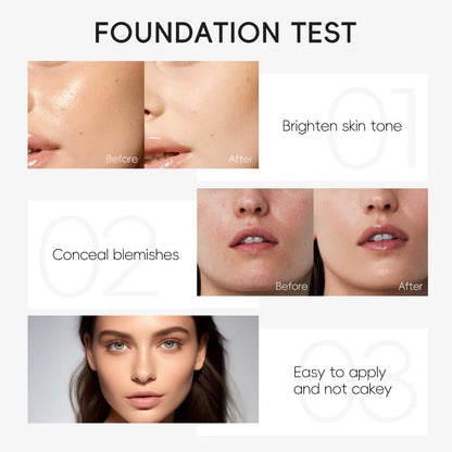 Liquid Foundation Multiple Shades Hydrating Natural Finish Creamy Full Coverage Makeup Base Long Lasting Wear 30Ml