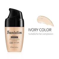 Liquid Foundation Multiple Shades Hydrating Natural Finish Creamy Full Coverage Makeup Base Long Lasting Wear 30Ml