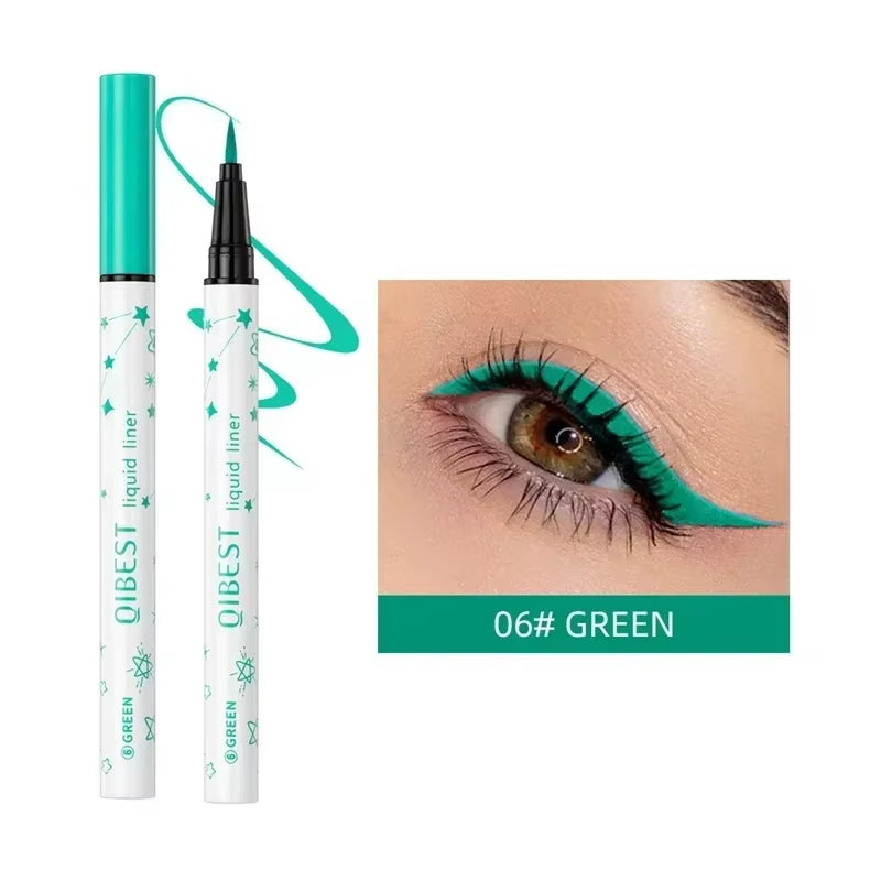 1Pc Quickily Drying Colorful Eyeliners Pencil Eyes Cosmetics Matte Liquid Eyeliners Waterproof Lasting White Sweatproof Make Up