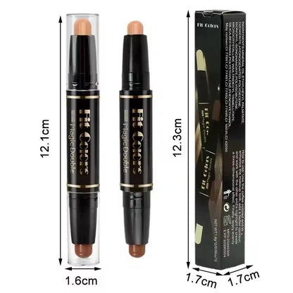 Double Head Highlight Pen Face Make up Liquid Waterproof Contouring Foundation Contour Makeup Concealer Stick Pencil Cosmetics