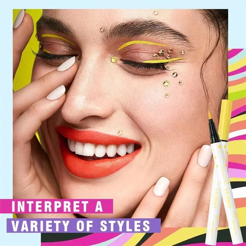 1Pc Quickily Drying Colorful Eyeliners Pencil Eyes Cosmetics Matte Liquid Eyeliners Waterproof Lasting White Sweatproof Make Up