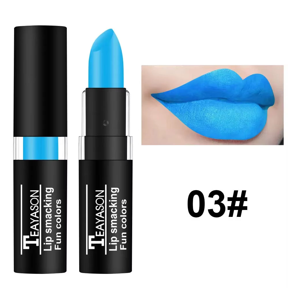 Matte Lipstick Long Lasting Waterproof Black White Lip Gloss Velvet Lip Tint Christmas Halloween Make up Wholesale