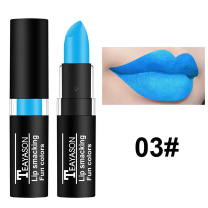 Matte Lipstick Long Lasting Waterproof Black White Lip Gloss Velvet Lip Tint Christmas Halloween Make up Wholesale