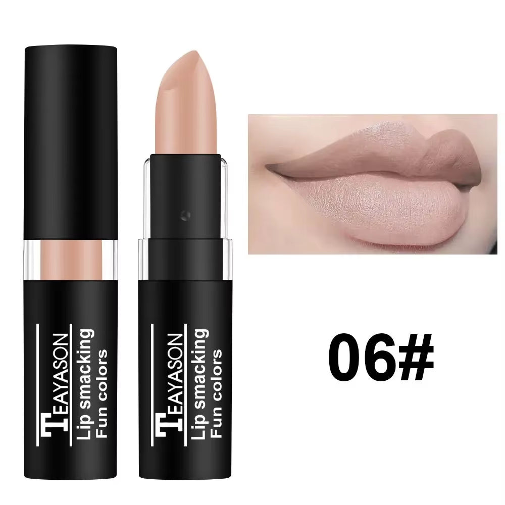 Matte Lipstick Long Lasting Waterproof Black White Lip Gloss Velvet Lip Tint Christmas Halloween Make up Wholesale