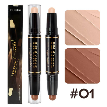 Double Head Highlight Pen Face Make up Liquid Waterproof Contouring Foundation Contour Makeup Concealer Stick Pencil Cosmetics