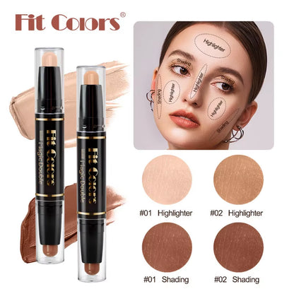 Double Head Highlight Pen Face Make up Liquid Waterproof Contouring Foundation Contour Makeup Concealer Stick Pencil Cosmetics