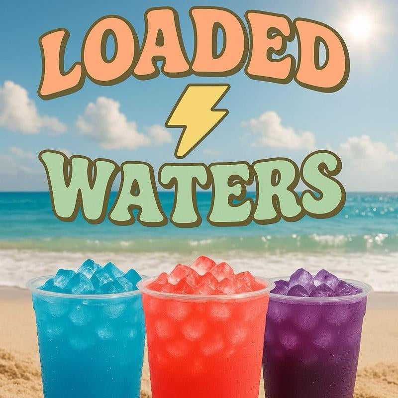 Loaded Water- VIRAL Loaded Water POWDERED BEVERAGE- 200Mg Natural Caffeine - Sugar Free & Gluten Free - Energy Boost Drink Mix - 32Oz Refreshing Beverage - Made in USA