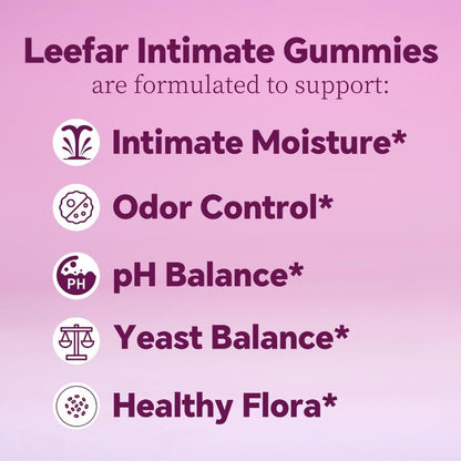 LEEFAR Her Juicy Feminine Probiotics Gummies- All in One Solution with Slippery Elm and Prebiotics&Lactobacillus Probiotic Blend for Women’S Ph Balance and Dryness - Hawaiian Pineapple Gummies 60 Count Probiotics Women
