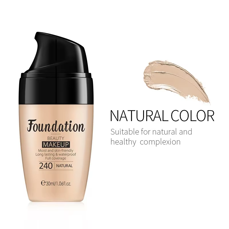 Liquid Foundation Multiple Shades Hydrating Natural Finish Creamy Full Coverage Makeup Base Long Lasting Wear 30Ml